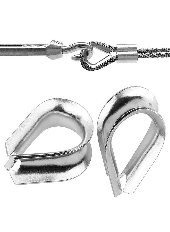 AConnet M12 Stainless Steel Thimble Rigging 12 Pcs Steel Cable Wire Rope Thimble 1/2”304 Stainless Steel Rope Thimbles for Rope Diameter Wire Rope/Cable - Image 4